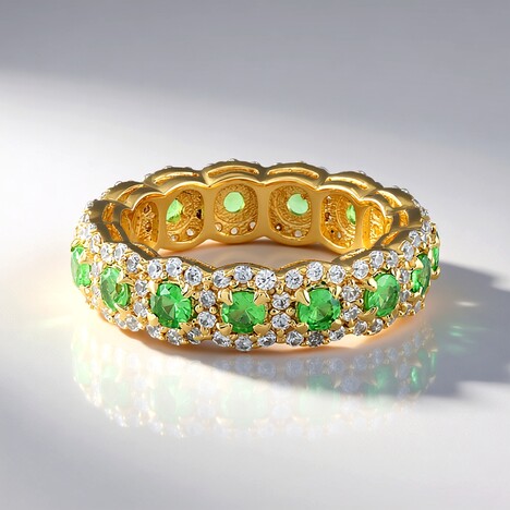 Anello in argento con Tsavorite della Tanzania