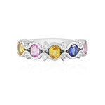 Anillo en plata con Zafiro azul Ceylon