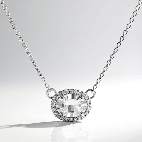 Collana in argento con Topazio Bianco