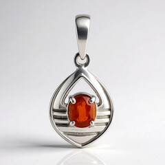 Ciondolo in argento con Cianite Arancione