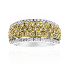 Gelber SI2 Brillant-Goldring