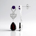 Orecchini in argento con Granato