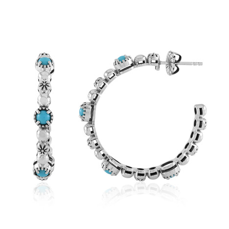 Pendientes en plata con Turquesa bella durmiente (Desert Chic)