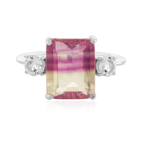 Mehrfarbiger Fluorit-Silberring