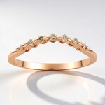 Anello in argento con Diamante Rose de France VS1 di Argyle (Annette)