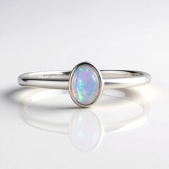 Anello in argento con Opale di Welo
