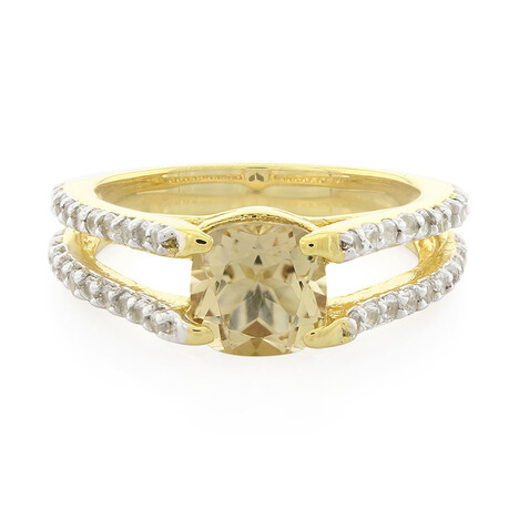 Champagner-Quarz-Silberring