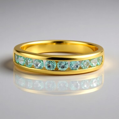 Anello in oro con Tormalina Paraiba Nigeriana