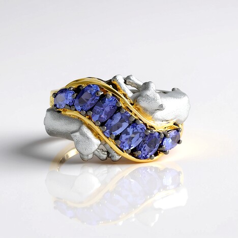 Anello in argento con Tanzanite (Gems en Vogue)