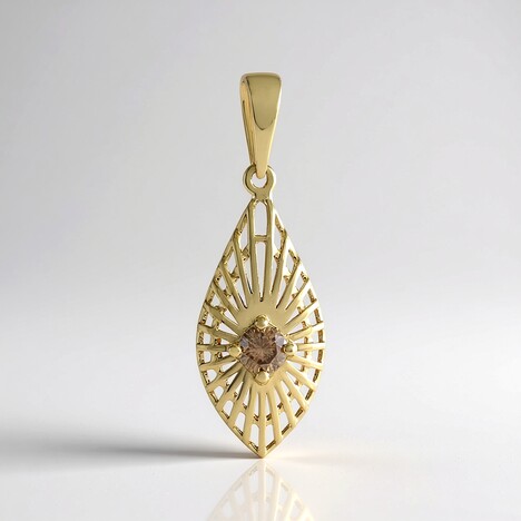 Ciondolo in oro con Diamante Champagne I2 (Ornaments by de Melo)