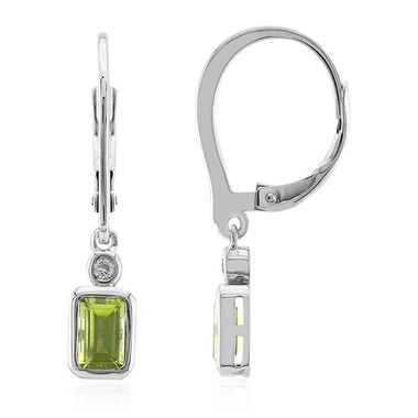 Peridot-Silberohrringe