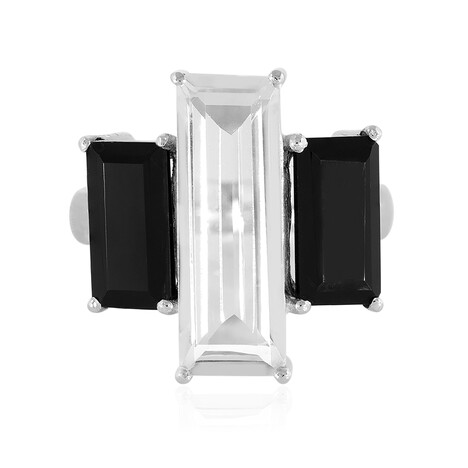 Anello in argento con Topazio Bianco