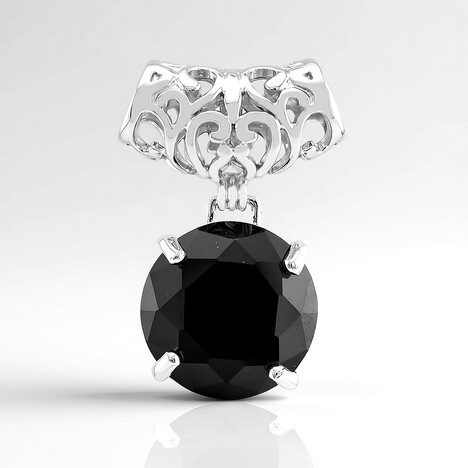 Ciondolo in argento con Spinello Nero (MONOSONO COLLECTION)