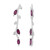 Orecchini in argento con Rodolite