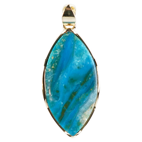 Blauer Atacama-Opal-Silberanhänger