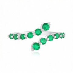 Anillo en oro con Esmeralda de Rusia