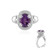 Zambian Amethyst Silver Ring (Dallas Prince Designs)