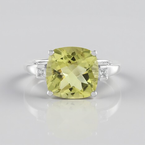 Anello in argento con Quarzo Limone