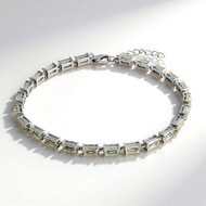 Zilveren armband met groene amethisten
