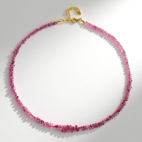 Collier en argent et Saphir rose de Madagascar