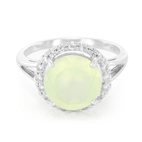 Bague en argent et Préhnite