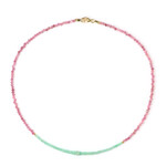 Collar en plata con Turmalina rosa de Nigeria