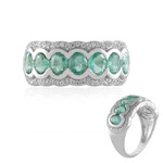 Colombian Emerald Silver Ring