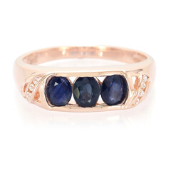 Zilveren ring met Kanchanaburi saffieren