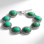 Bracciale in argento con Turchese Kingman Mohave Blu (Jones Lee)