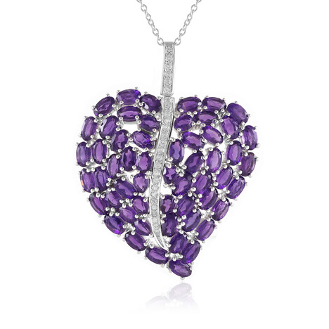 Sambia-Amethyst-Silberhalskette