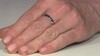 Zilveren ring met I2 paarse diamanten