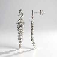 Pendientes en plata con Zircón (Adela Silber)