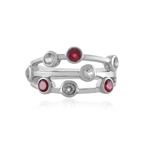 Anello in argento con Rubino del Madagascar