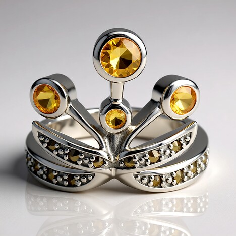 Anello in argento con Citrino (Annette classic)
