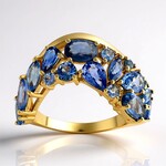 Anello in oro con Zaffiro Blu di Tuléar (de Melo Gold)