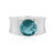 Anillo en plata con Fluorita azul petróleo