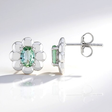 Orecchini in argento con Tanzanite Verde (non riscaldata)