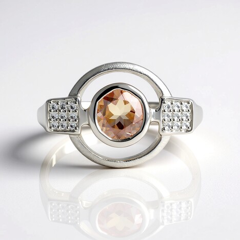 Anello in argento con Ametrina (MONOSONO COLLECTION)