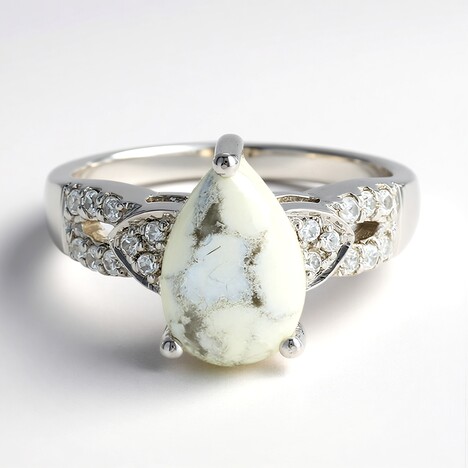 Bague en argent et Howlite