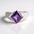 Anello in argento con Ametista Siberiana (de Melo Essence)