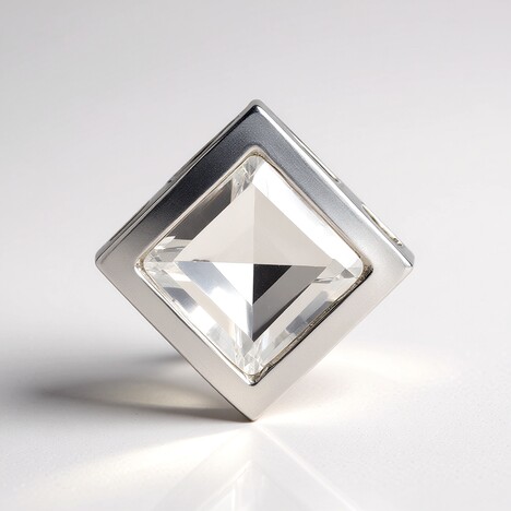 Ciondolo in argento con Topazio Bianco (MONOSONO COLLECTION)