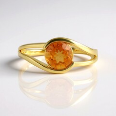Anello in argento con Quarzo Arancione