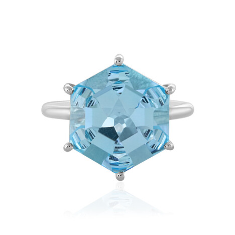 Anello in argento con Topazio Blu Cielo