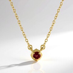 Collana in argento con Rubino Tanzania (de Melo)