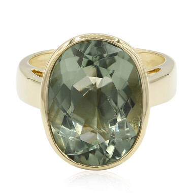 Zilveren ring met een Esperanza Groene Amethist