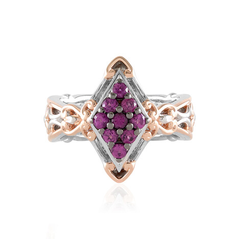 Anello in argento con Rodolite (Gems en Vogue)