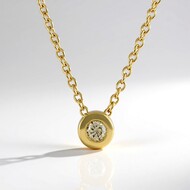 Collier en argent et Diamant chocolat I2