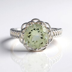 Anello in argento con Ametista Verde