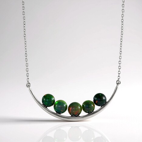 Collier en argent et Opale Mezezo (de Melo Essence)