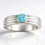 Anello in argento con Apatite Blu (Pallanova)